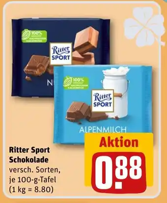 REWE DE Ritter Sport Schokolade tilbud