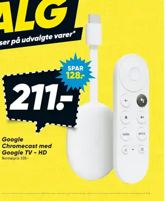 Bilka Google chromecast med google tv - hd tilbud