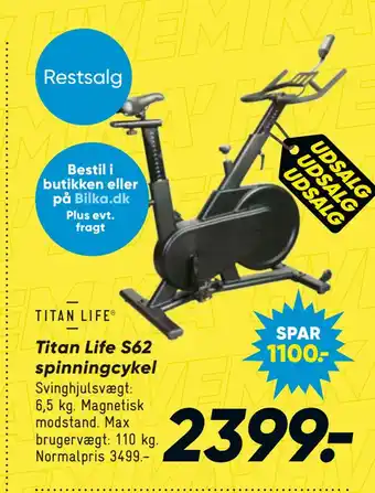Bilka Titan life s62 spinningcykel tilbud
