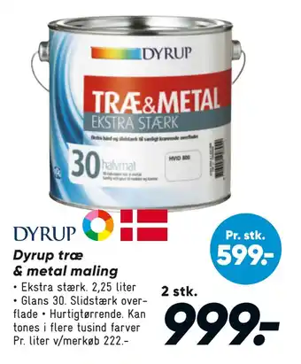 Bilka Dyrup træ & metal maling tilbud