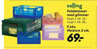 Bilka Foldekasser med glimmer tilbud