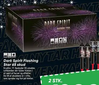 Bilka Dark spirit flashing star 65 skud tilbud