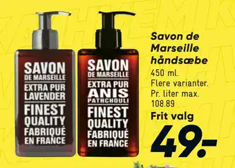 Bilka Savon de marseille håndsæbe tilbud