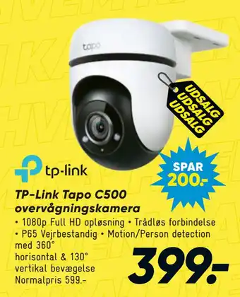 Bilka Tp-link tapo c500 overvågningskamera tilbud