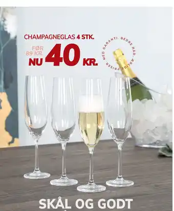 Champagneglas 4 stk