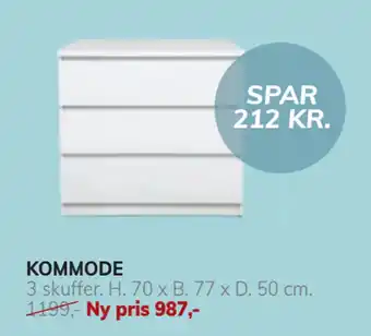 Daells Bolighus Kommode tilbud
