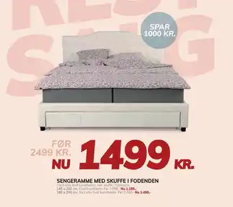 Daells Bolighus Sengeramme med skuffe i fodenden tilbud