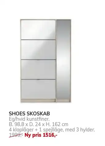 Daells Bolighus Shoes skoskab tilbud