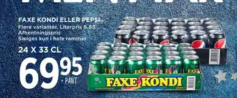 MENY Faxe kondi eller pepsi tilbud