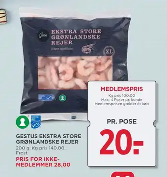 MENY Gestus ekstra store grønlandske rejer tilbud