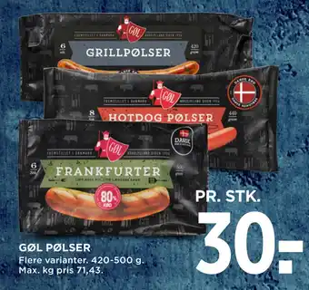 MENY Gøl pølser tilbud