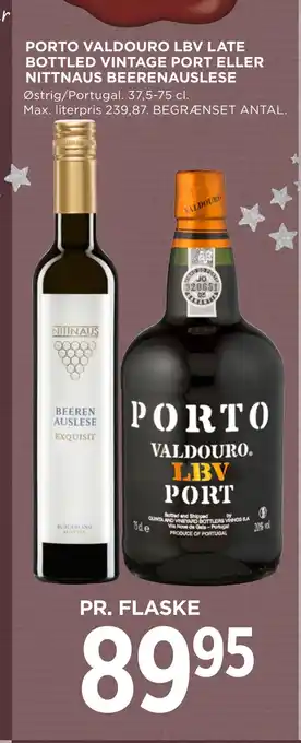 MENY Porto valdouro lbv late bottled vintage port eller nittnaus beerenauslese tilbud