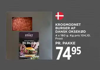 MENY Krogmodnet burger af dansk oksekød tilbud