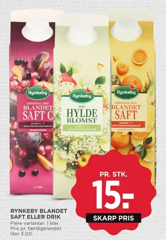 MENY Rynkeby blandet saft eller drik tilbud