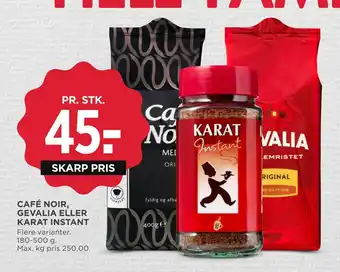 MENY Café noir, gevalia eller karat instant tilbud