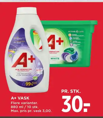 MENY A+ vask tilbud