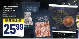 Løvbjerg FISKEFILET PANERET EL. OVNKLAR EL. VANNAMEI REJER tilbud