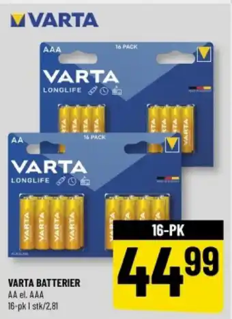VARTA BATTERIER
