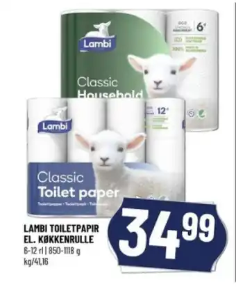 Løvbjerg LAMBI TOILETPAPIR EL. KØKKENRULLE tilbud