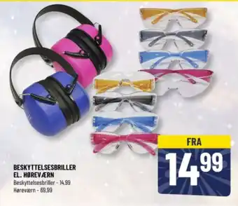 BESKYTTELSESBRILLER EL. HØREVÆRN