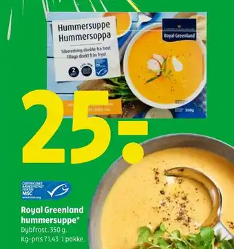 Coop 365 Royal Greenland hummersuppe* tilbud