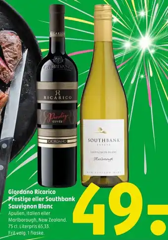 Giordano Ricarico Prestige eller Southbank Sauvignon Blanc