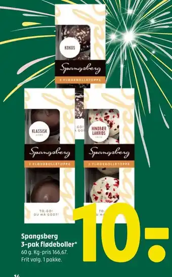 Coop 365 Spangsberg 3-pak flødeboller* tilbud