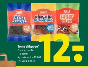Coop 365 Toms slikpose* tilbud
