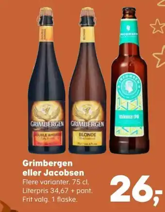 Kvickly Grimbergen eller Jacobsen tilbud