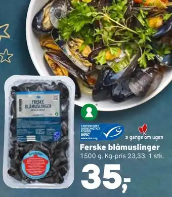 Kvickly Ferske blåmuslinger tilbud