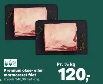 Kvickly Premium okse- eller marmoreret filet tilbud
