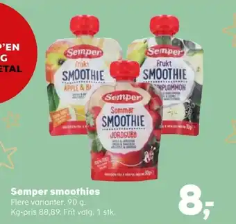 Kvickly Semper smoothies tilbud