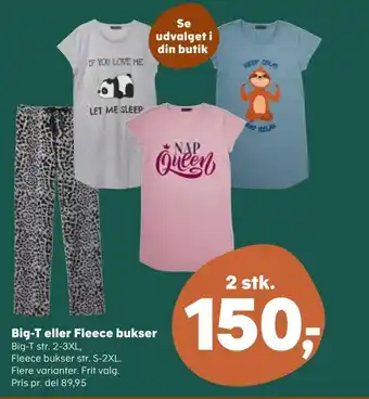 Kvickly Big-T eller Fleece bukser tilbud