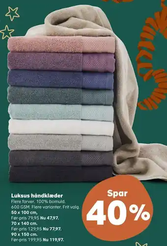 Kvickly Luksus håndklæder tilbud