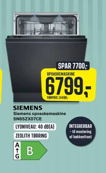 Skousen Siemens opvaskemaskine sn65zx07ce tilbud