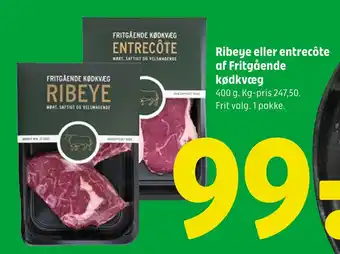 Coop 365 Ribeye eller entrecôte af fritgående kødkvæg tilbud