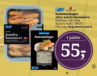 Kammuslinger eller jomfruhummere