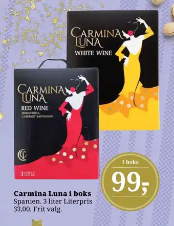 Dagli'Brugsen Carmina luna i boks tilbud
