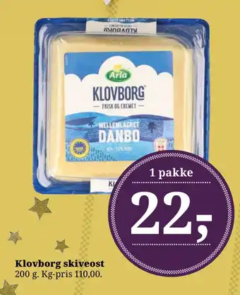Dagli'Brugsen Klovborg skiveost tilbud