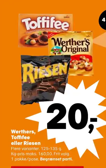 Werthers, toffifee eller riesen