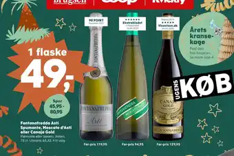 SuperBrugsen Fontanafredda asti spumante, moscato d’asti eller canaja gold tilbud