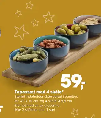 SuperBrugsen Tapassæt med 4 skåle tilbud
