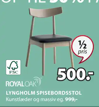 JYSK Lyngholm spisebordsstol tilbud