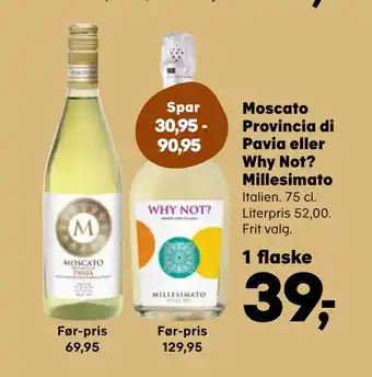 SuperBrugsen Moscato provincia di pavia eller why not? millesimato tilbud
