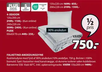 JYSK Falketind andedunsdyne tilbud