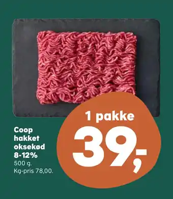 SuperBrugsen Coop hakket oksekød 8-12% tilbud
