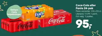 SuperBrugsen Coca cola eller fanta 24 pak tilbud