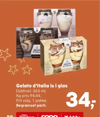Gelato d'italia is i glas