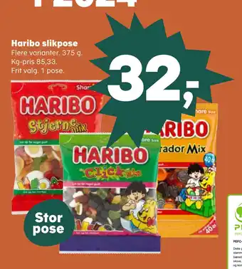 SuperBrugsen Haribo slikpose tilbud