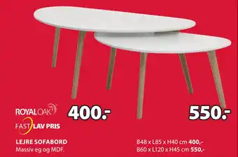 JYSK Lejre sofabord tilbud